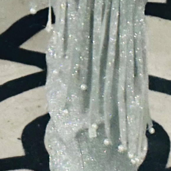 BRAND NEW NEVER WORN SEXY SPARKLY SILVER CUT OUT BOOTS - EU 41 - US SIZE 9.5/10 - Picture 8 of 16